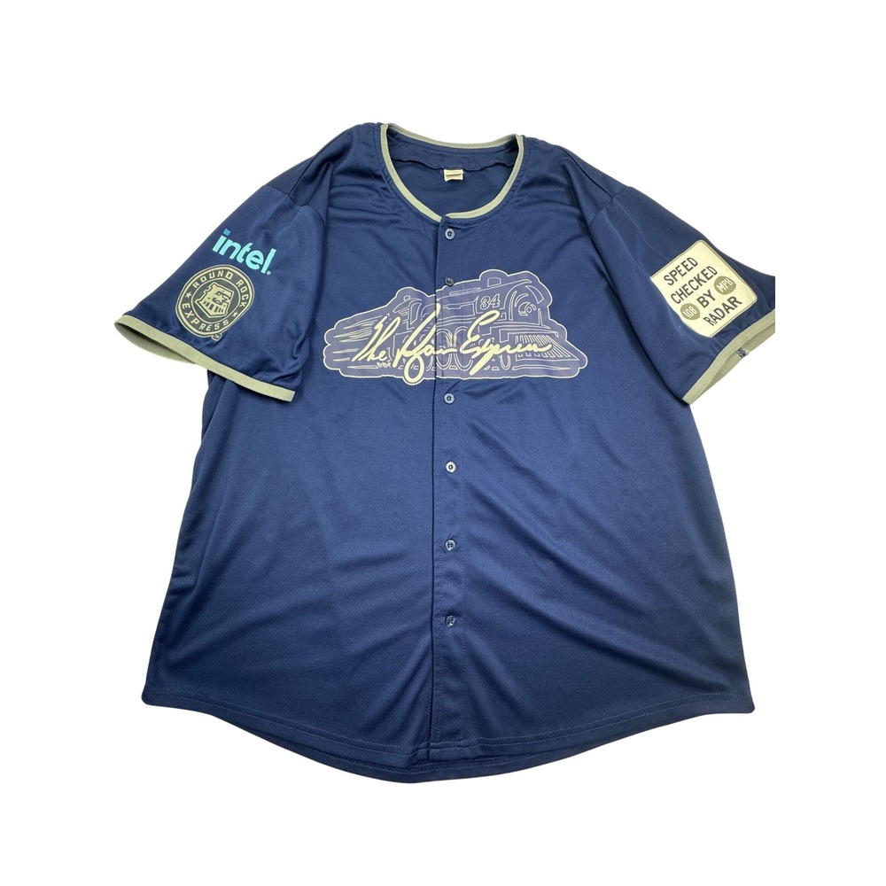 Round Rock Express Nolan Ryan Express Baseball Jersey Navy Blue Intel Men XL